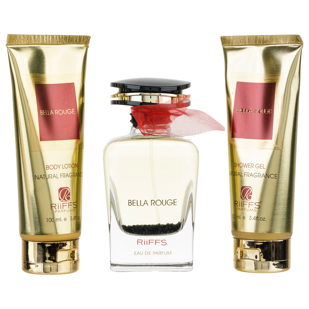 (plu00093) - Set Cadou Bella Rouge Apa de Parfum 100ml + Gel De Dus 100ml + Lotiune de corp 100ml, Riiffs (plu00093) - Set Cadou Bella Rouge Apa de Parfum 100ml + Gel De Dus 100ml + Lotiune de corp 100ml, Riiffs