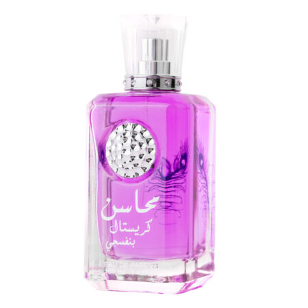(plu00184) - Set Mahasin Crystal Violet, Lattafa, Femei, Apa de Parfum - 100ml + Deo - 50ml