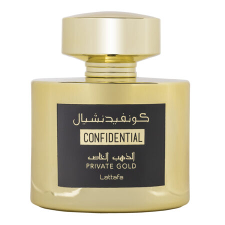(plu00063) - Apa de Parfum Confidential Private Gold, Lattafa, Unisex - 100ml