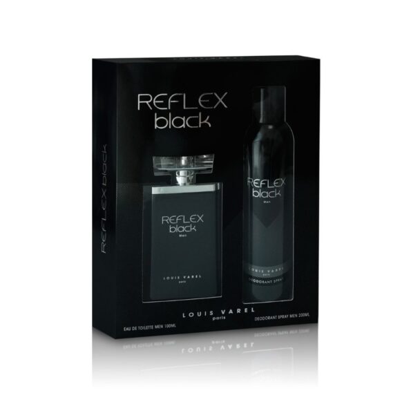 (plu05060) - Set Reflex Black Man, Louis Varel, Apa de Toaleta, Barbati - 100ml + Deo - 200ml