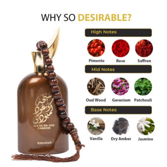 (plu05415) - Apa de Parfum Sab'ha Wa Oud Cambodi, Rihanah, Barbati - 100ml