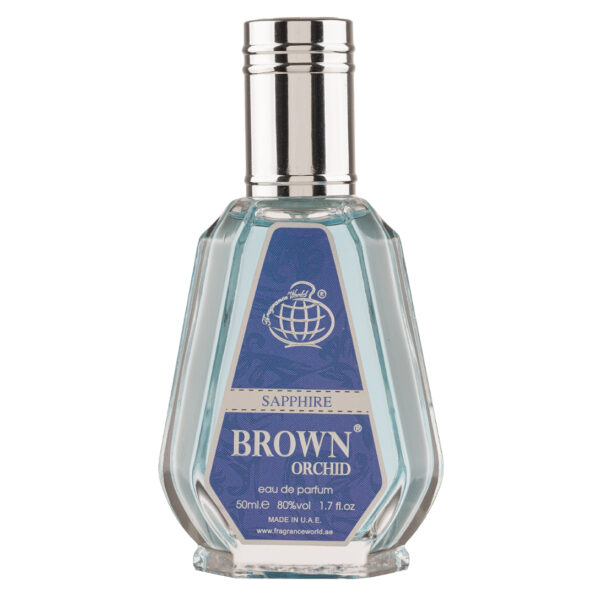 (plu00807) - Apa de Parfum Brown Orchid Sapphire, Fragrance World, Unisex - 50ml