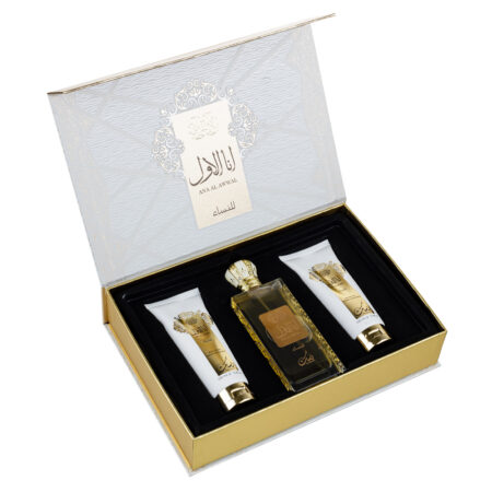 (plu00051) - Set Cadou Ana Al Awwal Apa de Parfum 100ml + Gel De Dus 100ml + Lotiune de corp 100ml, Nusuk
