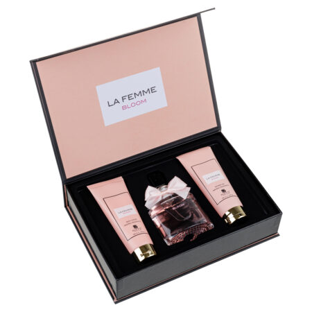 (plu00068) - Set Cadou La Femme Bloom Apa de Parfum 100ml + Gel De Dus 100ml + Lotiune de corp 100ml, Riiffs