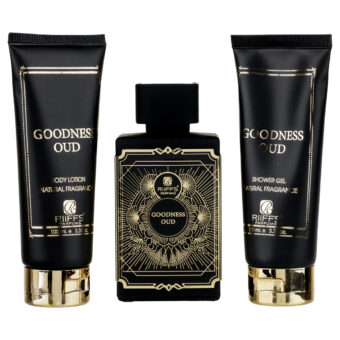 (plu00069) - Set Cadou Goodness Oud Apa de Parfum 100ml + Gel De Dus 100ml + Lotiune de corp 100ml, Riiffs