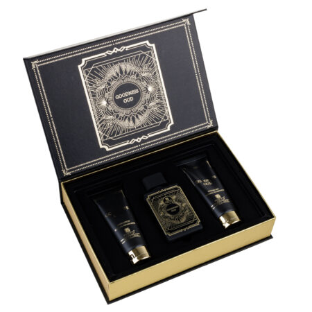 (plu00069) - Set Cadou Goodness Oud Apa de Parfum 100ml + Gel De Dus 100ml + Lotiune de corp 100ml, Riiffs