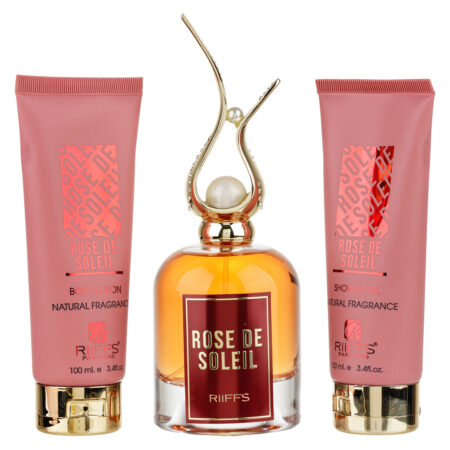 (plu00044) - Set Cadou Rose De Soleil Apa de Parfum 100ml + Gel De Dus 100ml + Lotiune de corp 100ml, Riiffs