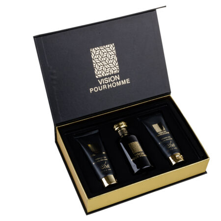 (plu00001) - Set Cadou Vision Pour Homme Apa de Parfum 100ml + Gel De Dus 100ml + Lotiune de corp 100ml, Nusuk